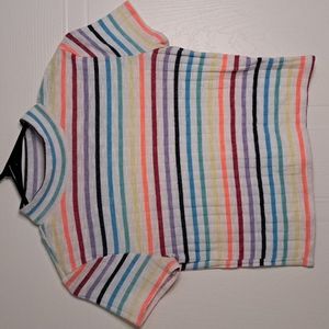 Forever 21 Multicolor Stripes Crop Top Size M